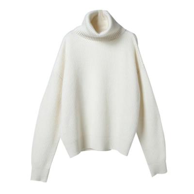 China New Cashmere Sweater Breathable Women High Neck Thick Pullover Sweater Knit Sweater for sale