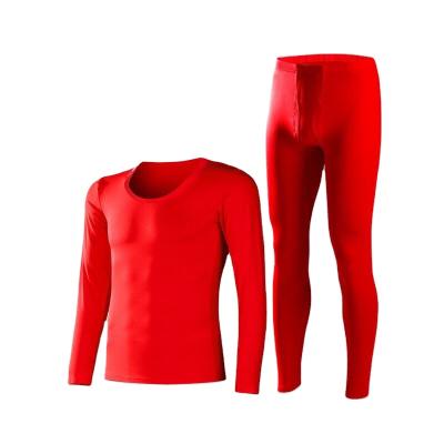 China QUICK DRY Men's Comporession Thermal Underwear Set Colorful Fabric Fleece Striping Long Sleeve Thermal Underwear for sale