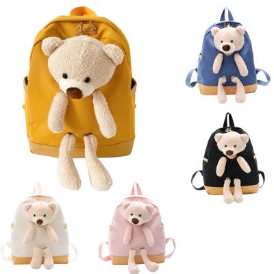 China Sandro anti-theft 2021 newest fashion custom doll cartoon school blue nylon cute kids backpack bags for girl for sale