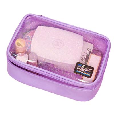 China 100%Eco-friendly Sandro 2020 hot sale washable beach PVC cosmetic bag for girls for sale