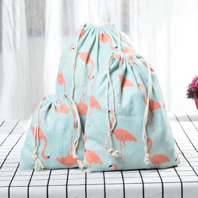 China Fashion Sandro Us Christmas Cotton Drawstring Bag Custom Makeup Bags Cosmetic Pouch for sale