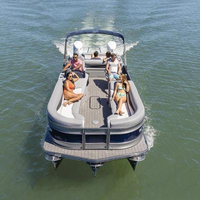 China Marine Grade Aluminum Alloy 2019 New Sun Party Pontoon Boats For 8/10/12/14/16 Person for sale