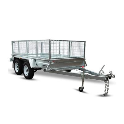 China NEW Fully Welded GALVANIZED Box 8x5 Car Trailer Tandem Trailer 900MM CAGE ATM 2000kg FOR SALE for sale