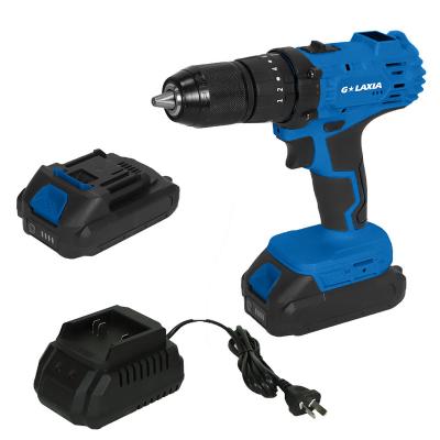 China Galaxia 18V Electric Power Drilling Metal Cordless Chuck 30N Impact Concrete Woodworking 10mm Drill With 2A Battery And Charger for sale