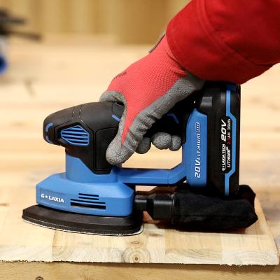 China With Dust Bag Galaxia Rechargeable Battery Wood Sander Optimized Ventilating System Mini Palm Sander for sale