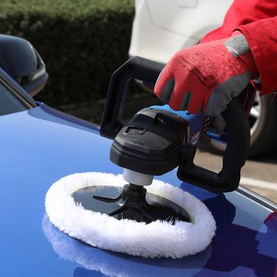 China NEW 180mm High Quality Cordless Hand Car Polishing Cordless Car Polisher with Battery and Charger for sale