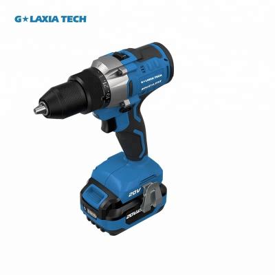 China Concrete/Wood/Steel Cordless Brushless Electric Hand Drill with 20V Rechargeable Li-Ion Lithium Battery for sale