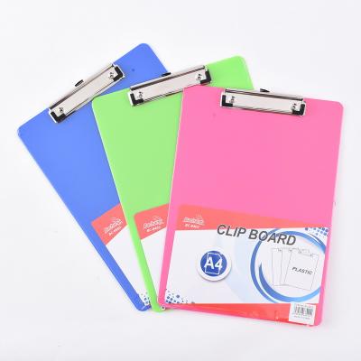 China Good quality hot sale plastic material clip board a4 size clip folder factory supply waterproof document file filing board writing board for sale