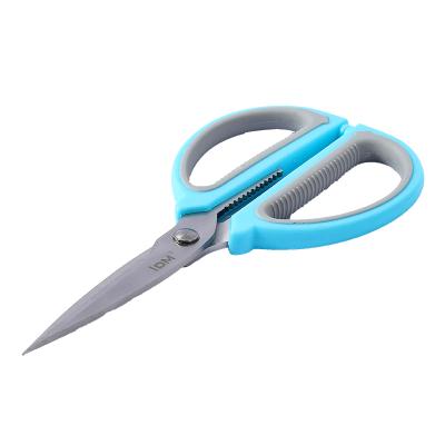 China Non-slip Rubber Macaron Color Air Cushion Stainless Steel Office Scissors Comfortable Durable Household Scissor Grip for sale