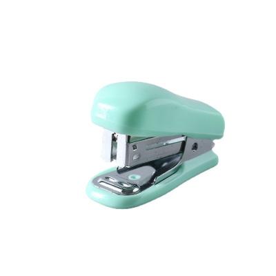 China Office Learning # Macaron Color Stapler 12 Portable Binding Machine Cute Stapler Labor-Saving Small Student With Nail Puller for sale