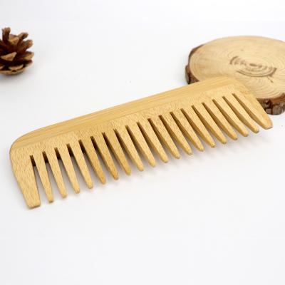 China For Private Label Commercial Wooden Combs Wide Tooth Styling Comb Custom Logo Bamboo Wooden Branded Hair Comb for sale