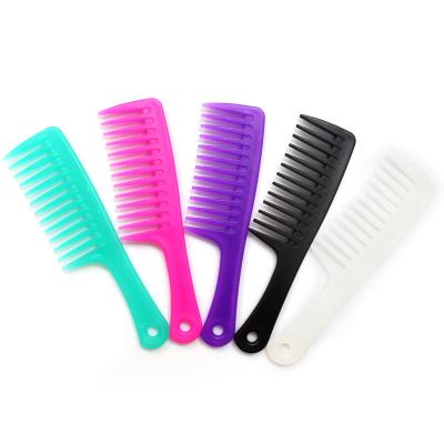 China For Home Use Eco-friendly Logo Wholesale Private Label Detangling Custom Plastic Salon Styling Wide Hair Tooth Hair Comb for sale