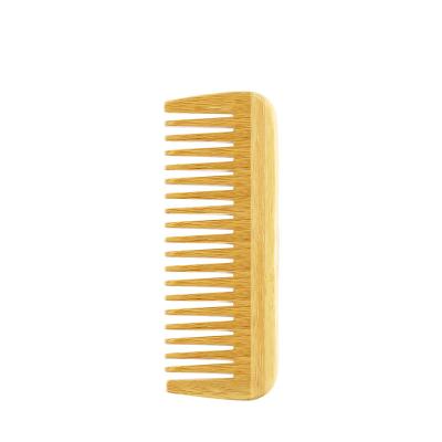 China For Logo Custom Anti-Static Handmade Bamboo Wide Tooth Wooden Hair Comb Commercial Eco-Friendly Comb for sale