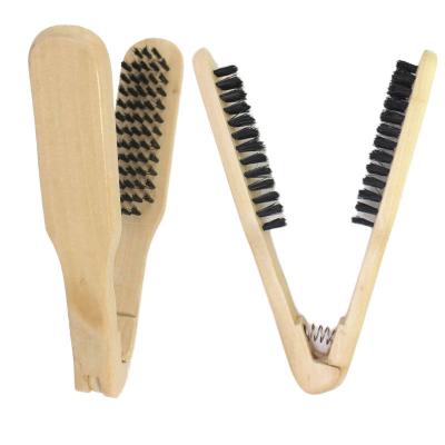 China For New Arrival Commercial V-Shape Splint Wooden Comb Women Straightening Hair Brush Double-Brush Anti-static Comb for sale