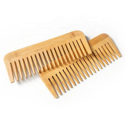 China For Private Label Commercial Wooden Combs Wide Tooth Styling Comb Custom Logo Bamboo Wooden Branded Hair Comb for sale