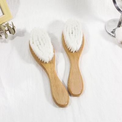 China Paddle Customized Soft Massage Comb Eco Friendly Organic Wooden Baby Hair Wooden Hair Brush for sale