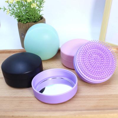 China Waterproof Mirror 2 in 1 Airbag Handless Hair Brush Antifrog Scalp Massage Luxury Multifunctional Hair Brush with Flat Mirror for sale