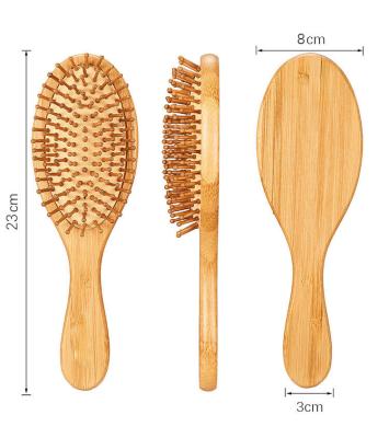 China Eco-friendly Biodegradable Bamboo Paddle Brush Scalp Massage Hair Brush Detangle Sweep For Hair for sale