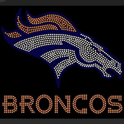 China Custom Wholesale Flatback Broncos Horse Head Rhinestone Heat Transfer for sale