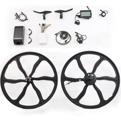 China Powerful Rear Wheel Kit 36v 250w 350w 48v 500w 750w 1000w Electric Hybrid Bike Kit With Lithium Battery And Charger DIY 20