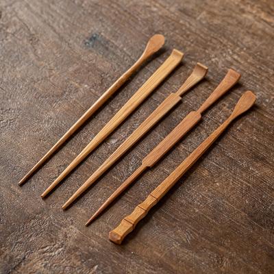 China China Style Retro Bamboo Tea Set Bamboo Tea Needle Tea Spoon By Spout Pure Handmade Tea Cone for sale