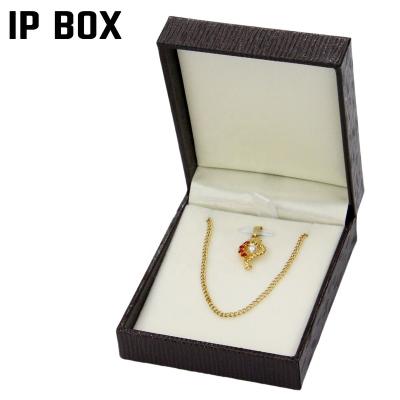 China Large Luxury Leatherette Leatherette Paper Tarpaulin Pendant Packaging/Necklace/Chain Box Jewelery Package Jewelry Box for sale