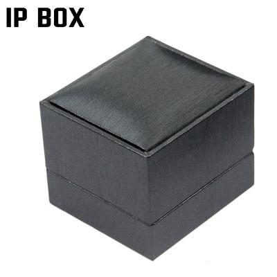 China CTK0607 Large Ring Box - gray - leatherette paper tarpaulin - custom printed logo - jewelry packaging box leatherette paper wrapper for sale