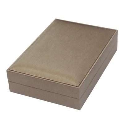 China CTK1116 Brown Tarpaulin Leatherette Necklace Paper Box - Leatherette Paper Box - Custom Printed Logo - Jewelry Packaging Box Jewelry Package Packaging for sale