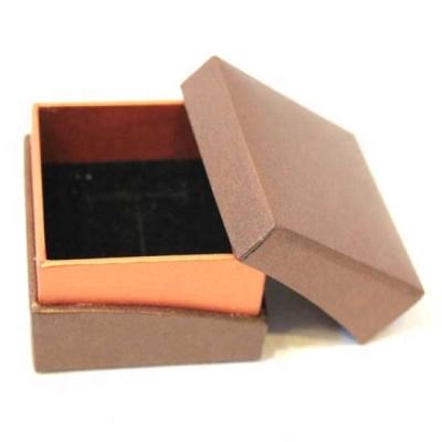 China Leatherette Paper Covering Paper 5207-01 (Orange) Copper Ring Box - Premium Quality Packer - Custom Printed Logo - Jewelry Packaging Packaging for sale