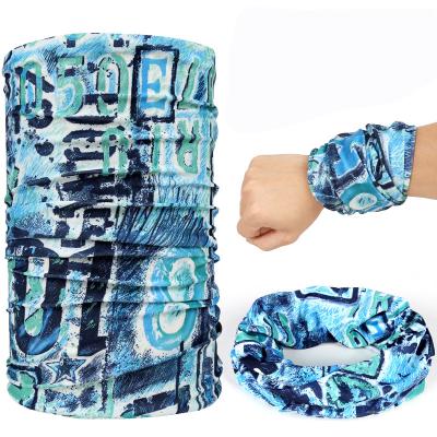 China 95% Polyester + 5% Spandex Sports Face Cover Tuban Scarf Durag Fishing Headwear Neck Cuff Recycling Bandanas New for sale