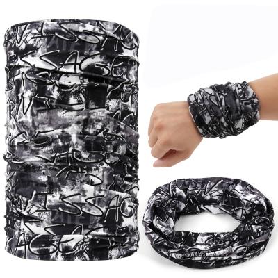 China 95% Polyester + 5% Spandex Factory Supply Promotional Custom Durag Tube Neck Cuff Bandana Fashion Printed Scarf For Men for sale