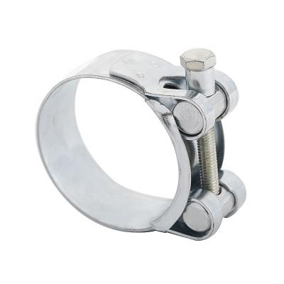 China Construction Area Solid Single Bolt Sliver Heavy Duty Pipe Clamp Stainless Steel Pipe Clamps for sale