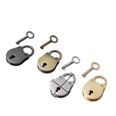 China Vintage Old Antique Style Metal Mini Lock Mini Suitcase Padlock Padlock Key Lock Wholesale for sale