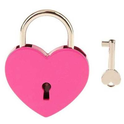 China Love Lock 45*58mm Love Heart Padlock Mini Padlock For Gift Box Love Heart Lock For Wedding Gift Metal Zinc Alloy Lock All Colors for sale