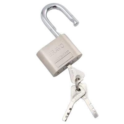 China BRAVO Iron On Time Delivery Factory Direct Sale Gym Locker Padlock Bag Metal Security Top Iron Padlock With 3 Vane Keys for sale