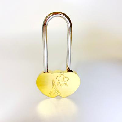 China Wholesale Custom Double Iron Love Lock Padlock Heart Shape for sale