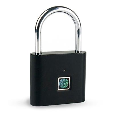 China Keyless Fingerprint Zinc Alloy Smart Padlock USB Rechargeable Biometric Lock Gym Electronic Locker for sale