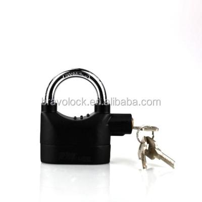 China black color siren alarm padlock motorcycle alarm padlock black color for sale