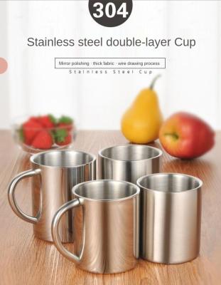 China Durable Hot Selling Double-Layer Stainless Steel Insulation Desktop Insulation Cup for sale