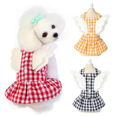 China New Pet Cat Clothes Small Dog Clothes Thin Multicolor Plaid Skirt Stocked Optional Features for sale