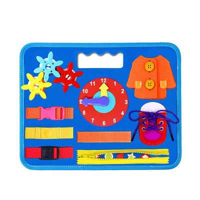 China Improve Kid's Manual Ability Montessori Educational Toys Airplane Activities Travel Busy Sensory Board For Toddlers for sale