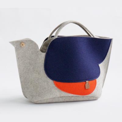 China Normcore / Minimalist High Quality Top Fashionable Felt Handle Bag For Women for sale