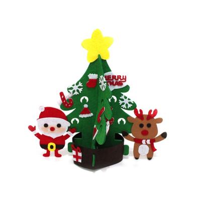 China Mini Cheap Red Felt Christmas Handmade Tree Promotion Home Decoration for sale