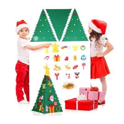 China New felt Christmas handmade educational 3D Christmas tree diy decoration for sale