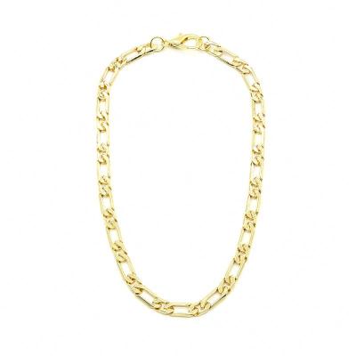 China 2022 Hot Selling Minimalist Accessories CLASSIC Fashion Copper Alloy Wedding Party Adjustable Link Chain Gold Plated Necklace for sale