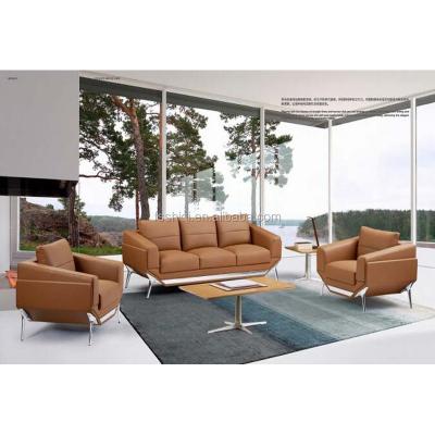 China Sofa Luxury Office Furniture Modern Sectional Leather Sofa Set for sale