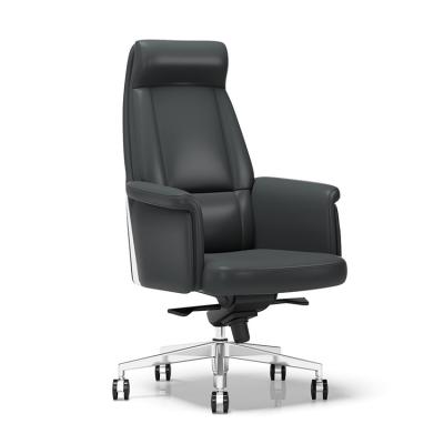 China Custom (Height Adjustable) Genuine Leather Modern Black Fabric Office Chairs On Sale for sale