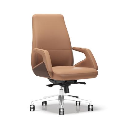 China Office Furniture (Height)Adjustable Leather Office Modern Working Revolving Chair for sale