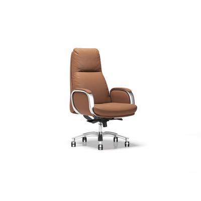 China Factory Price High Quality Adjustable Premium (Height) Manager Executive Office Brown Back Armchair for sale