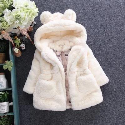 China Plus Size Winter Thick Warm Girls Coat Children Fur Jackets Woolen Coats Cotton Kids Thicken Coat Imitation Fur Kids Clothes for sale